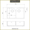 Austen & Co. Palazzo Fluted Double Bowl Belfast Ceramic Kitchen Sink