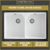 Austen & Co. Palazzo Fluted Double Bowl Belfast Ceramic Kitchen Sink
