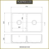 Austen & Co. Traditional Palazzo Double Bowl Belfast Ceramic Kitchen Sink