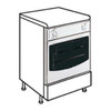 Colorado Matt White Slab 600mm Built-Under Oven Housing Unit