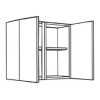 Ohio Matt Ivory Slab Range 1000mm Double Wall Unit