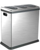 Trio 60 Litre Brushed Stainless Steel Kitchen Recycling Bin