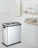 Trio 60 Litre Brushed Stainless Steel Kitchen Recycling Bin