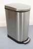 40L Narrow Brushed Stainless Steel Pedal Bin with Soft Close Lid