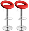 Pair of Sorrento Kitchen Bar Stools Red