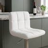 Allegro Leather Bar Stool White