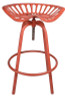 Pair of Industrial Tractor Bar Stools Red