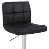 Deluxe Allegro Leather Bar Stool Black