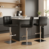 Deluxe Allegro Leather Bar Stool Black