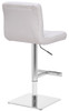 Deluxe Allegro Leather Bar Stool White