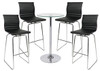 Rovigo Fixed Height Curved Bar Stool and Como Table Package