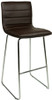 Aldo Fixed Height Curved Bar Stools Brown