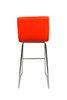 Aldo Fixed Height Curved Bar Stools Red