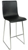 Giola Fixed Height Curved Bar Stools Black