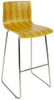 Venezia Fixed Height Curved Bar Stools Zebrano