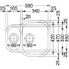 Franke Compact CPX160P Undermount 1.5 Bowls Reversible