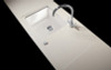 Minerva Carrara White Acrylic Sink Modules 3050 x 650mm single large bowl white acrylic