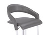 Eleganza Signature Real Leather Bar Stool Charcoal