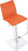 Eccellente Signature Real Leather Bar Stool Tan Orange