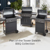 Tower Stealth 3000 Three Burner BBQ w/ Side Burner