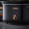 Tower Rose Gold 6.5L Slow Cooker Black and Rose Gold