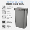 Tower 50L Rectangular Sensor Bin Grey