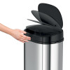 Tower Chroma 50L Square Sensor Bin Polished Stainless Steel
