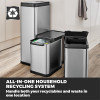 Tower Freedom Sensor Recycling System Stainless Steel with 60L and 25L Advanced Sensor Activated Bin