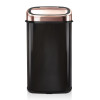 Tower Rose Gold 58L Square Sensor Bin Black