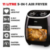 Tower Vortx Xpress 2000W 11L 5-in-1 Manual Air Fryer Oven with Rotisserie