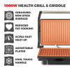 Tower Health 1000W Grill and Griddle Cerasure Copper