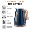 Tower Cavaletto 1.7L 3KW Jug Kettle Blue with Rose Gold accents