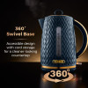 Tower Empire 3KW 1.7L Kettle Midnight Blue with Brass Accents