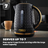 Tower Empire 3KW 1.7L Kettle Black with Brass Accents