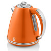 Swan 1.5 Litre Retro Jug Kettle - Orange