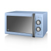 Swan 25 Litre Retro Manual Microwave - Blue