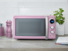 Swan 800W Retro Digital Microwave - Pink