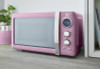 Swan 800W Retro Digital Microwave - Pink