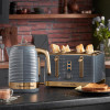 Russell Hobbs Inspire Brass 4 Slice Toaster - Grey