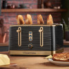 Russell Hobbs Inspire Brass 4 Slice Toaster - Black