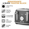 Tower Renaissance 4 Slice Toaster - Black