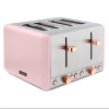 Tower Cavaletto 1800W 4 Slice Toaster S/Sl Marshmallow Pink and Rose Gold