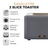 Tower Cavaletto 850W 2 Slice Toaster S/Sl Grey
