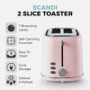 Tower Scandi 2 Slice Toaster Marshmellow Pink