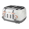 Tower Bottega 4 Slice Stainless Steel Toaster Marble