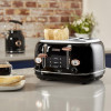 Tower Bottega 4 Slice Stainless Steel Toaster Black / Rose Gold