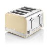 Swan 4 Slice Retro Toaster - Cream