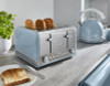 Swan 4 Slice Retro Toaster - Blue