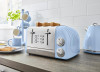 Swan 4 Slice Retro Toaster - Blue