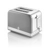 Swan Retro 2 Slice S/S Toaster - Grey